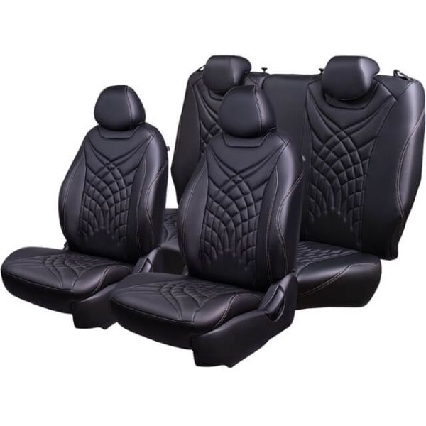 Чехлы Премиум Экокожа Байрон Президент|Жук на Kia Venga -1, 02.2010-05.2015, YN, РЗС60/40, 3Г