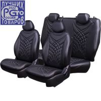 Чехлы Премиум Экокожа Байрон Президент|Жук на Kia Venga -1, 02.2010-05.2015, YN, РЗС60/40, 3Г