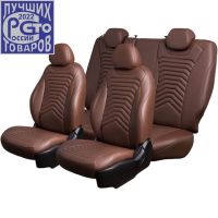 Чехлы Премиум Экокожа Байрон Президент|Жук на Kia Venga -1, 02.2010-05.2015, YN, РЗС60/40, 3Г